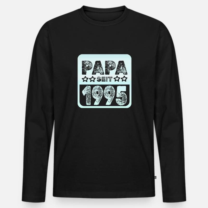 seit 1995 - Männer Premium Bio Langarmshirt - Schwarz