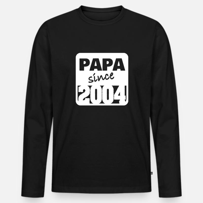 2004 - Männer Premium Bio Langarmshirt - Schwarz