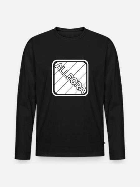 Mädchenname Allegra - Männer Premium Bio Langarmshirt - Schwarz
