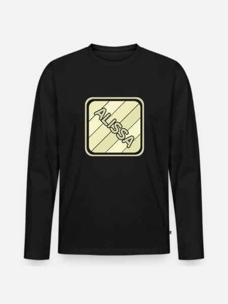 Mädchenname Alissa - Männer Premium Bio Langarmshirt - Schwarz