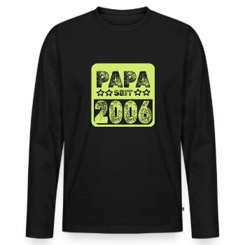 2006 2006 - Männer Premium Bio Langarmshirt - Schwarz - Vorne - Nico (187cm)