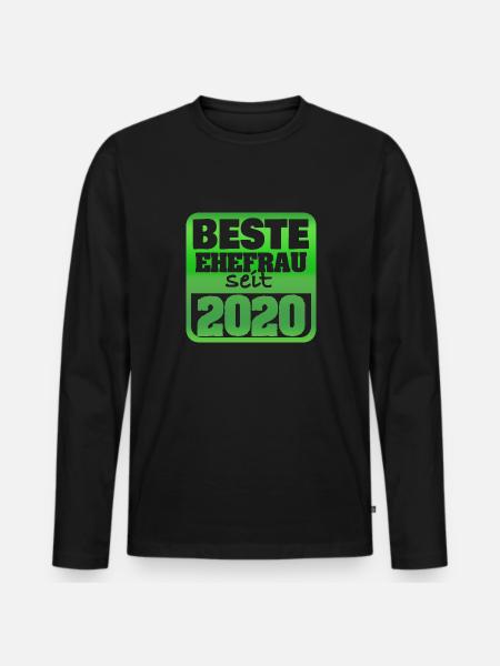 Frau 2020 - Männer Premium Bio Langarmshirt - Schwarz