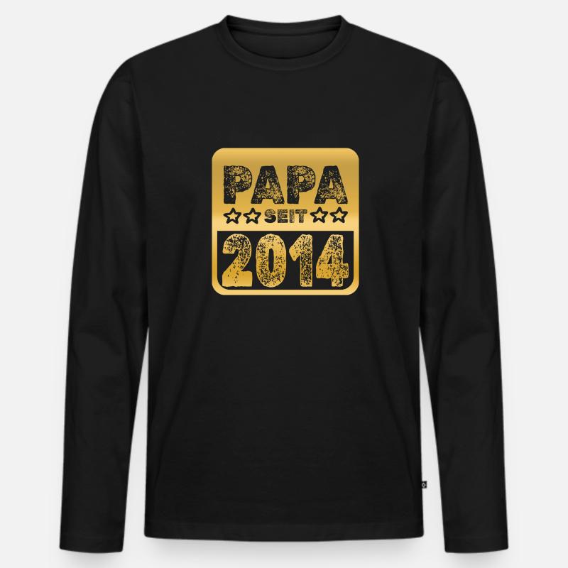 2014 - Männer Premium Bio Langarmshirt - Schwarz