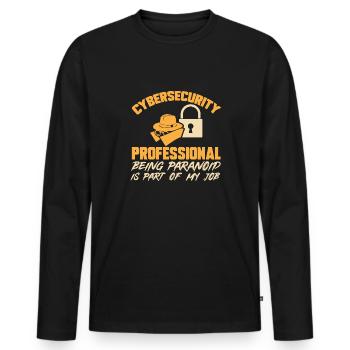 Cybersecurity Hackers IT Security - Men's Premium Organic Long Sleeve Shirt - black - Front - Nico (187cm)