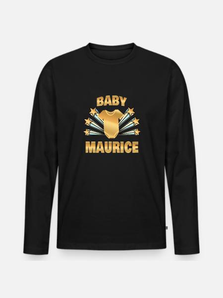 Maurice as Birth - Men's Premium Organic Long Sleeve Shirt - black
