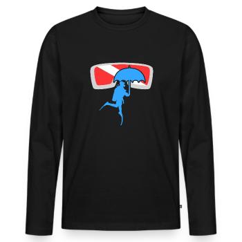 Oxygene Diving Exploration Scuba Diver Freediving - Männer Premium Bio Langarmshirt - Schwarz - Vorne - Nico (187cm)