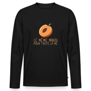 Cadeau EVG Homme Drôle Humour Futur Marié Garçon - T-shirt manches longues Premium bio Homme - noir - Devant - Nico (187cm)