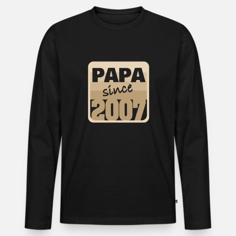 2007 - Männer Premium Bio Langarmshirt - Schwarz
