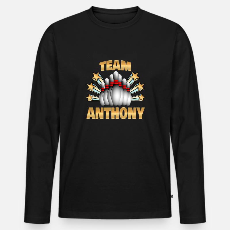 Anthony - Männer Premium Bio Langarmshirt - Schwarz