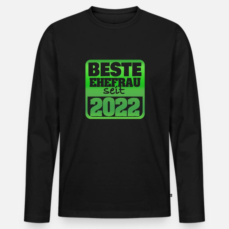 Frau 2022 - Männer Premium Bio Langarmshirt - Schwarz