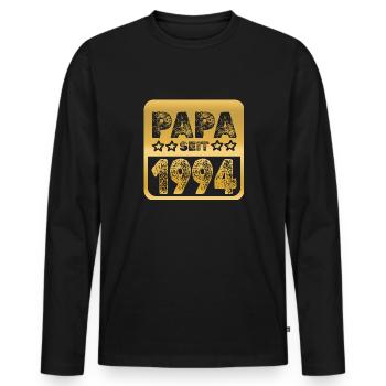 1994 1994 - Männer Premium Bio Langarmshirt - Schwarz - Vorne - Nico (187cm)