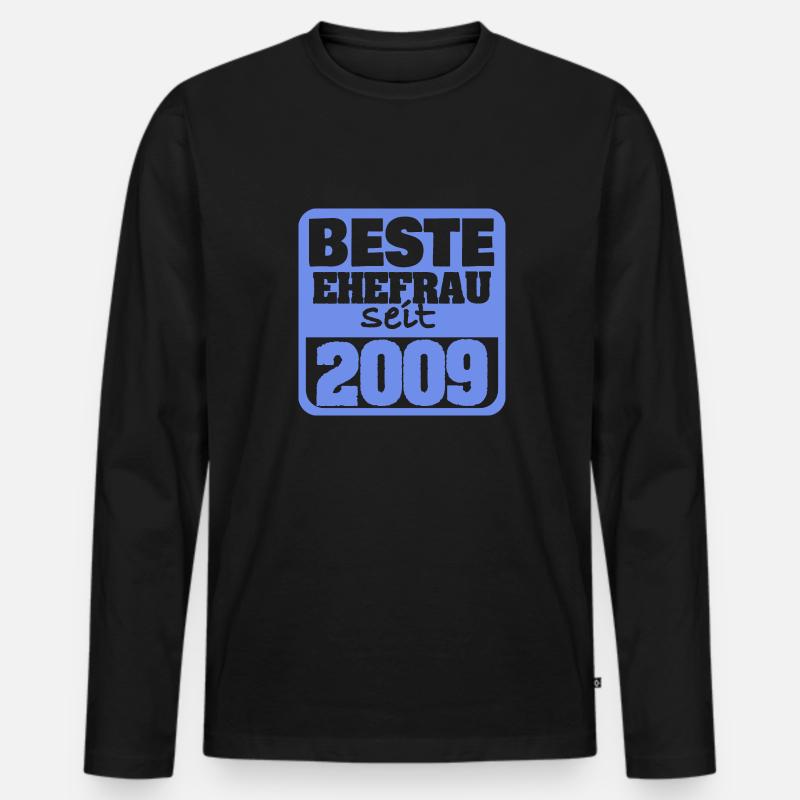 Verliebt 2009 - Männer Premium Bio Langarmshirt - Schwarz