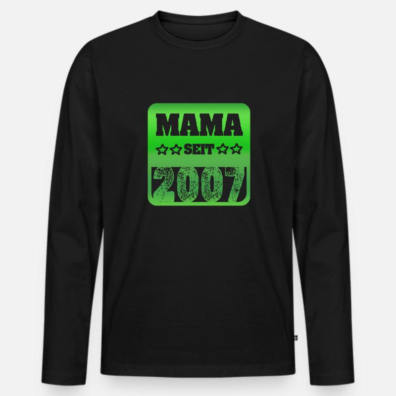 2007 - Männer Premium Bio Langarmshirt - Schwarz
