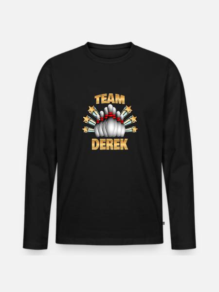 Bowling Derek - Men's Premium Organic Long Sleeve Shirt - black