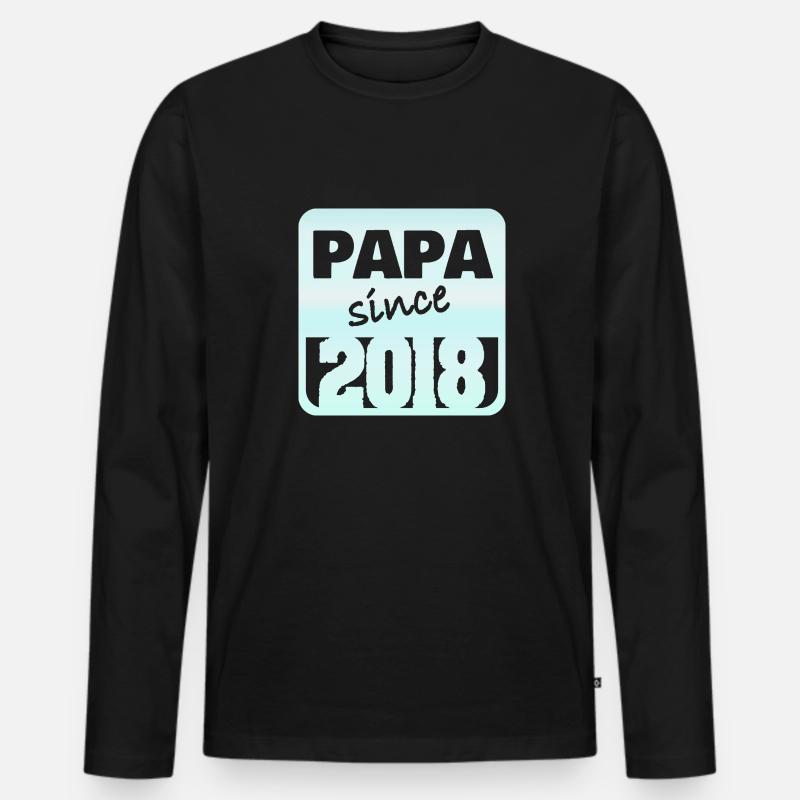2018 - Männer Premium Bio Langarmshirt - Schwarz