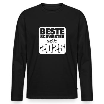 Siblings 2025 - Men's Premium Organic Long Sleeve Shirt - black - Front - Nico (187cm)