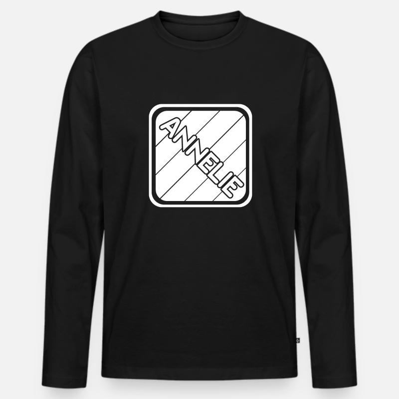 Annelie als Mädchenname - Männer Premium Bio Langarmshirt - Schwarz