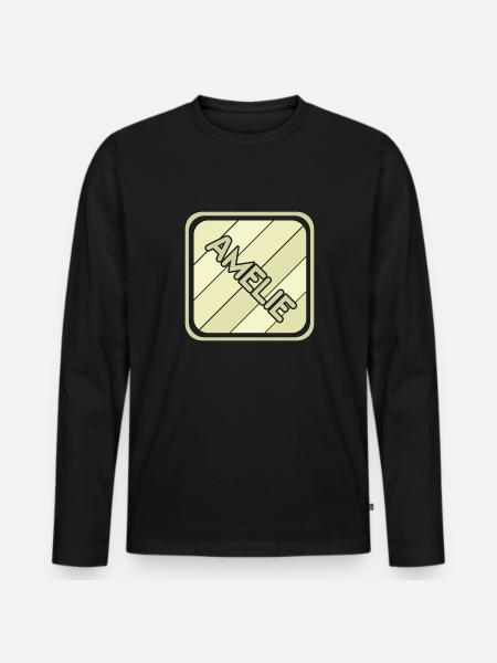 Amelie als Mädchenname - Männer Premium Bio Langarmshirt - Schwarz