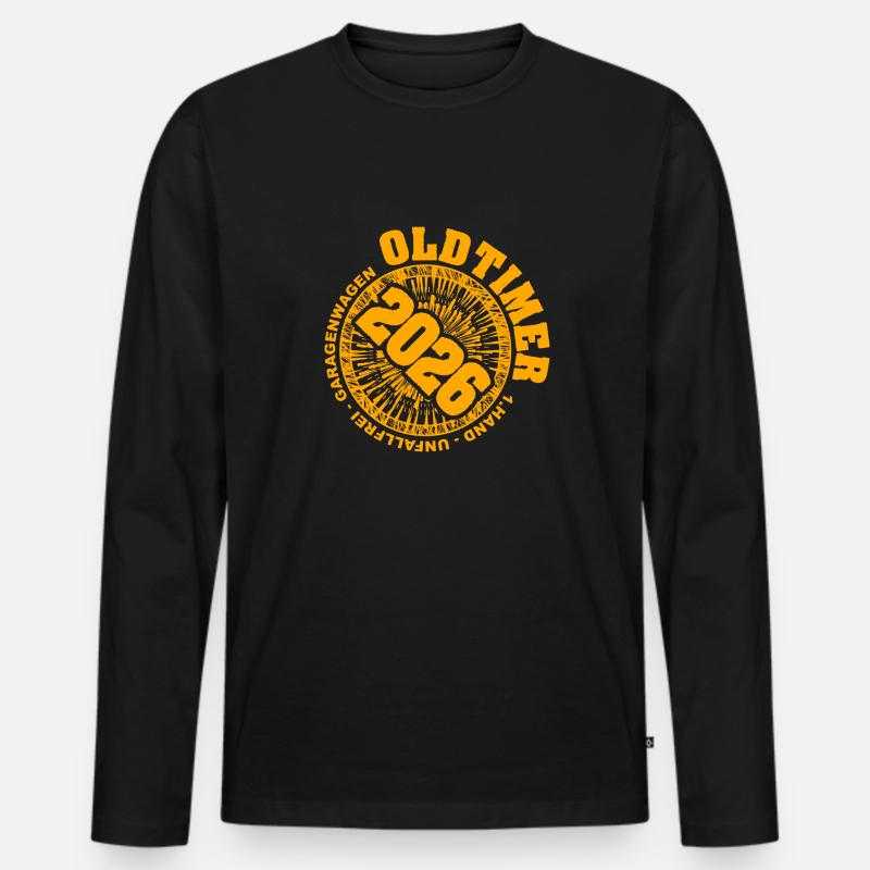 2026 - Männer Premium Bio Langarmshirt - Schwarz