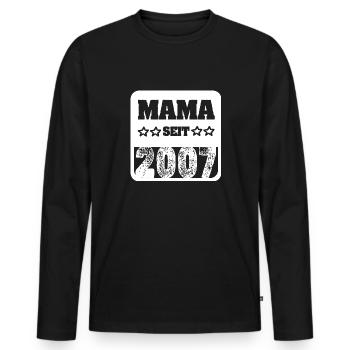 Geburt 2007 - Männer Premium Bio Langarmshirt - Schwarz - Vorne - Nico (187cm)