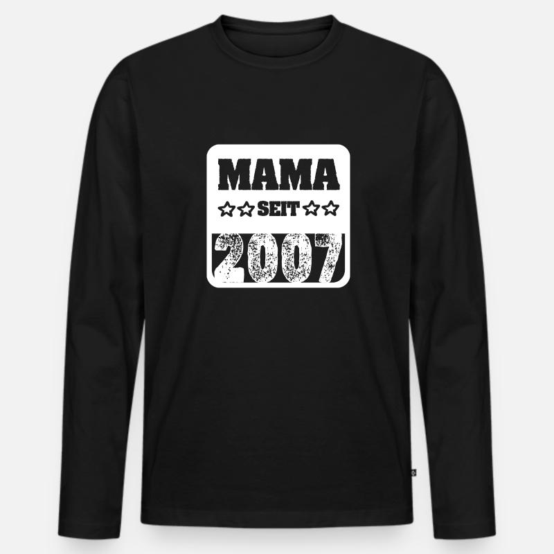 Geburt 2007 - Männer Premium Bio Langarmshirt - Schwarz
