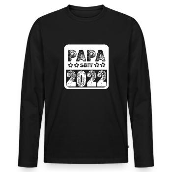 2022 2022 - Männer Premium Bio Langarmshirt - Schwarz - Vorne - Nico (187cm)