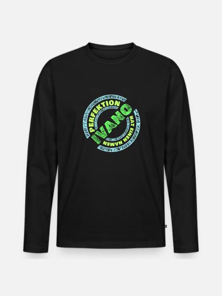 Ivano as Ivano - Men's Premium Organic Long Sleeve Shirt - black