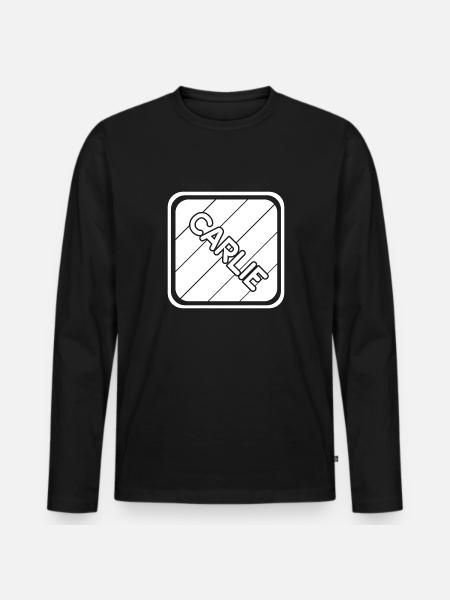Maiden name Carlie - Men's Premium Organic Long Sleeve Shirt - black