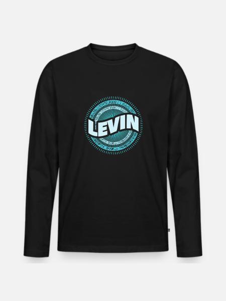 Levin gift idea - Men's Premium Organic Long Sleeve Shirt - black
