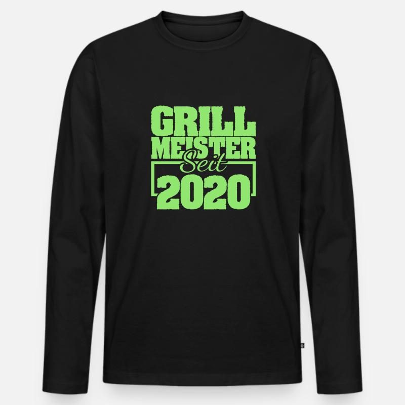 2020 - Männer Premium Bio Langarmshirt - Schwarz