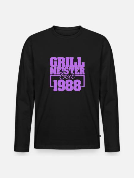 Barbecue 1988 - Men's Premium Organic Long Sleeve Shirt - black