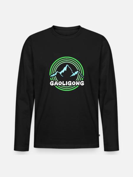 Gift for Gaoligong - Men's Premium Organic Long Sleeve Shirt - black
