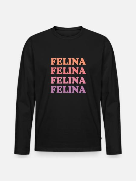 Félina - T-shirt manches longues Premium bio Homme - noir