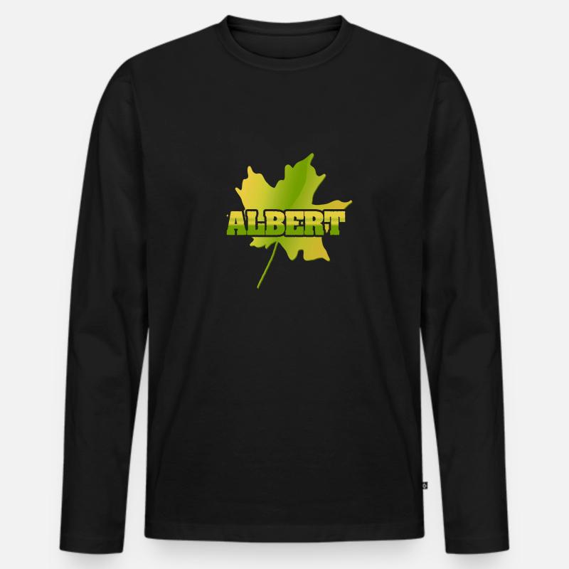 Albert Albert - Männer Premium Bio Langarmshirt - Schwarz