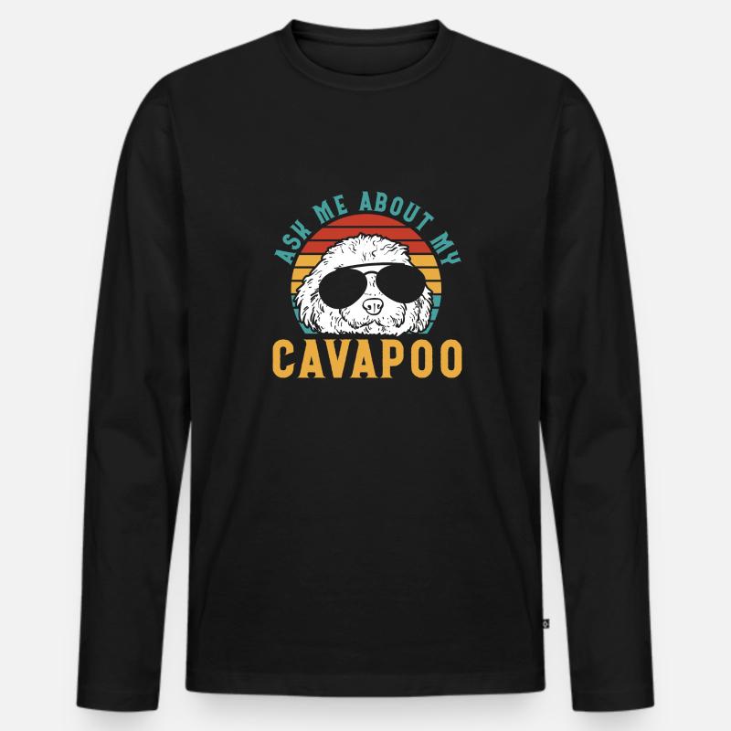 Cavapoo Cavoodle Capoodle Dog - Men's Premium Organic Long Sleeve Shirt - black