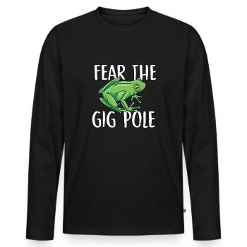 Craignez le poteau de concert Concevoir pour une chasse aux grenouilles - T-shirt manches longues Premium bio Homme - noir - Devant - Nico (187cm)