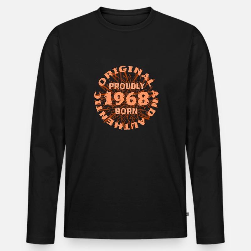 Prozent 1968 - Männer Premium Bio Langarmshirt - Schwarz
