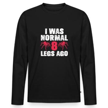 I Was Normal - Arachnid Lover Spider Person Exotic - Männer Premium Bio Langarmshirt - Schwarz - Vorne - Nico (187cm)