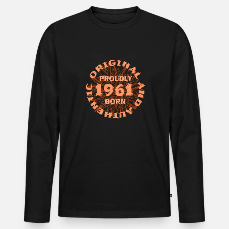 Original 1961 - Männer Premium Bio Langarmshirt - Schwarz