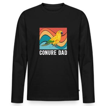 Parakeet Parrot Parakeet Bird - Men's Premium Organic Long Sleeve Shirt - black - Front - Nico (187cm)