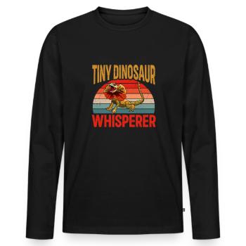 Kragenechse Frilled-neck lizard Reptil Herpetologe - Männer Premium Bio Langarmshirt - Schwarz - Vorne - Nico (187cm)