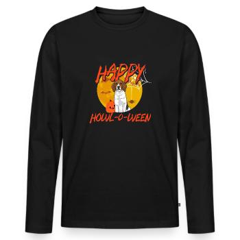 Treeing Walker Coonhound - Männer Premium Bio Langarmshirt - Schwarz - Vorne - Nico (187cm)