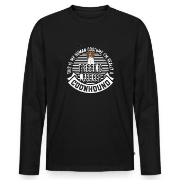 Treeing Walker Coonhound - Männer Premium Bio Langarmshirt - Schwarz - Vorne - Nico (187cm)