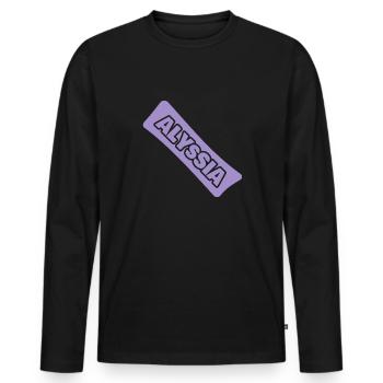 Naissance Alyssia - T-shirt manches longues Premium bio Homme - noir - Devant - Nico (187cm)