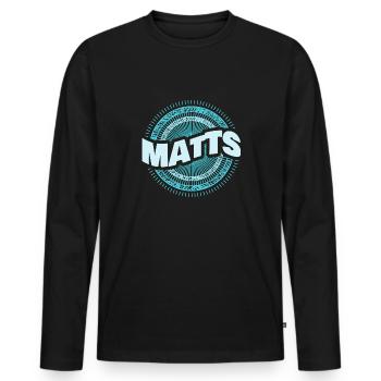 L’idée cadeau de Matt - T-shirt manches longues Premium bio Homme - noir - Devant - Nico (187cm)