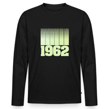 Playing field 1962 - Men's Premium Organic Long Sleeve Shirt - black - Front - Nico (187cm)