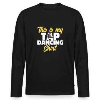 Tap Dance Teacher Tap Dancer Tap Dance - Men's Premium Organic Long Sleeve Shirt - black - Front - Nico (187cm)