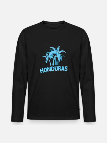 Honduras Honduras - Men's Premium Organic Long Sleeve Shirt - black
