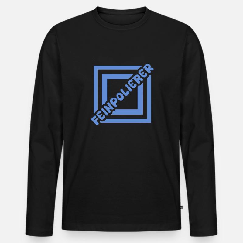 Feinpolierer - Männer Premium Bio Langarmshirt - Schwarz