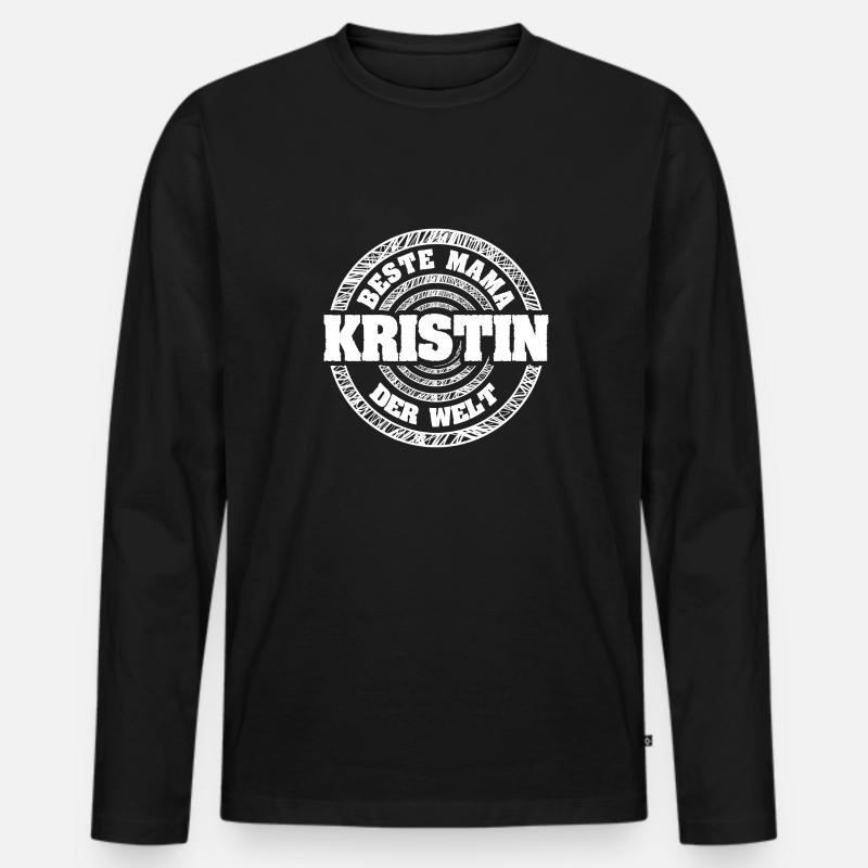 Mutter Kristin - Männer Premium Bio Langarmshirt - Schwarz